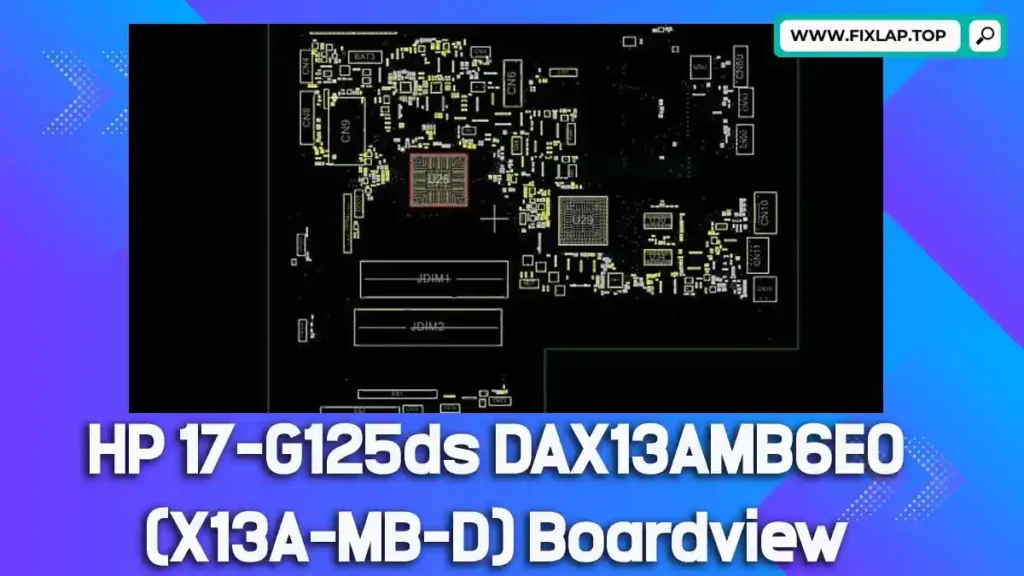 HP 17-G125ds DAX13AMB6E0 (X13A-MB-D) Boardview